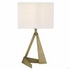 Homeroots 25.25 x 14 x 14 in. Stratos 1-Light Aged Brass Table Lamp 399140
